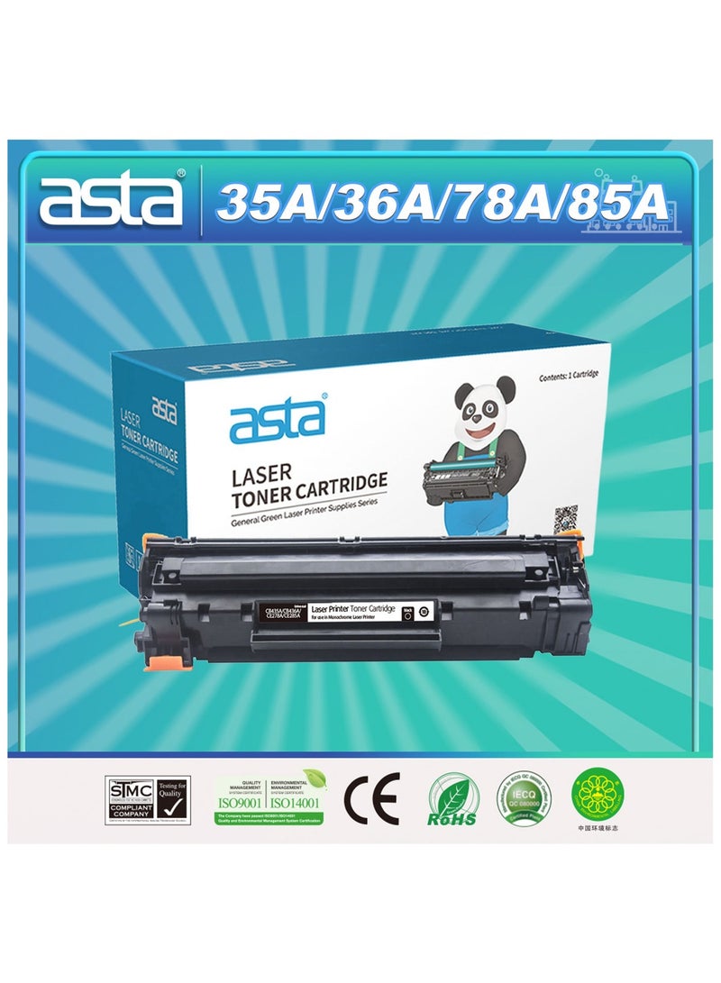 استا خرطوشة حبر متوافقة مع ASTA P1505 CB436A 36A عالمية لطابعة ليزر جيت P1503 P1504 P1506 M1120 M1522 436A 436 مستهلكات مكتبية سوداء عالية الجودة - Image 1